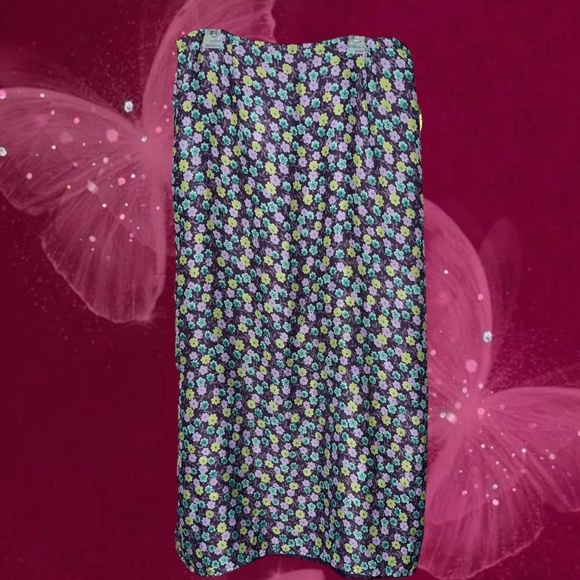 Y2K reversible boho midi skirt with slit on side - Picture 2 of 4